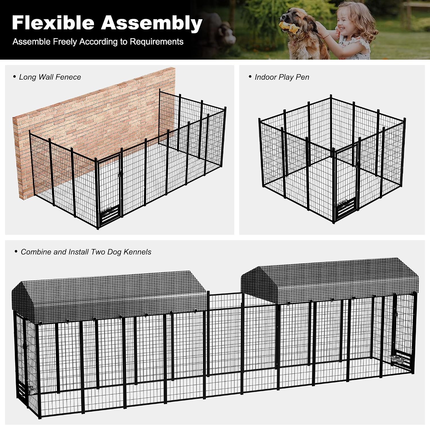 Heavy-Duty Dog Kennel with Roo - Feeding 评论和价格